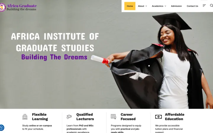 Africa Graduate School website preview
