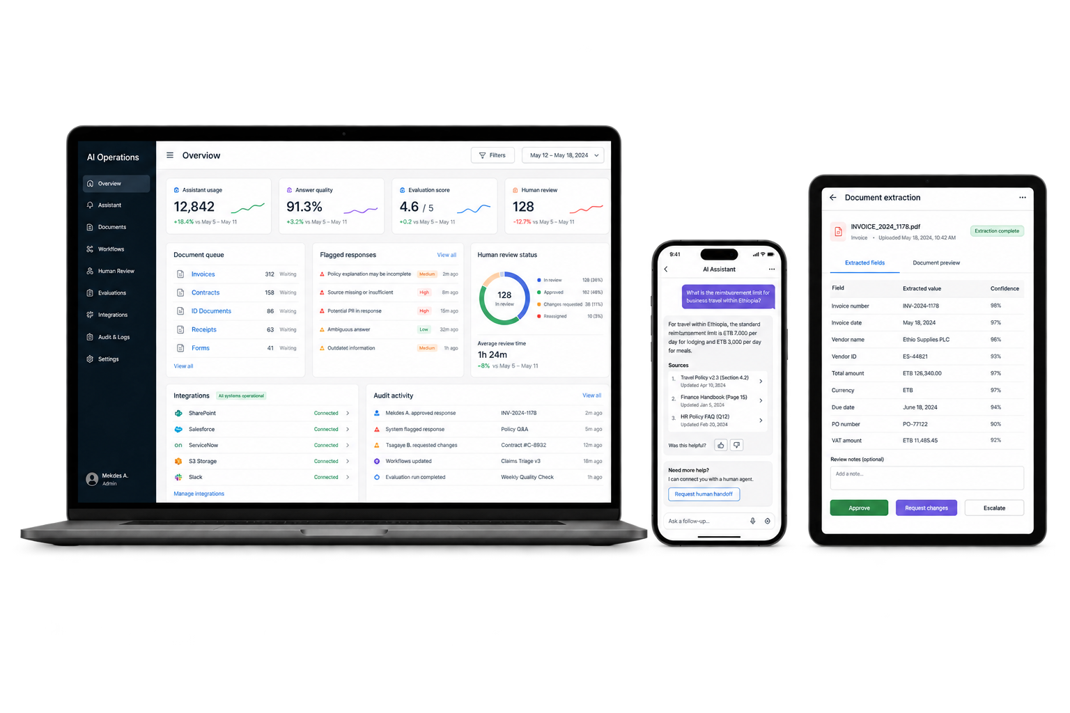 AI App Development product interface