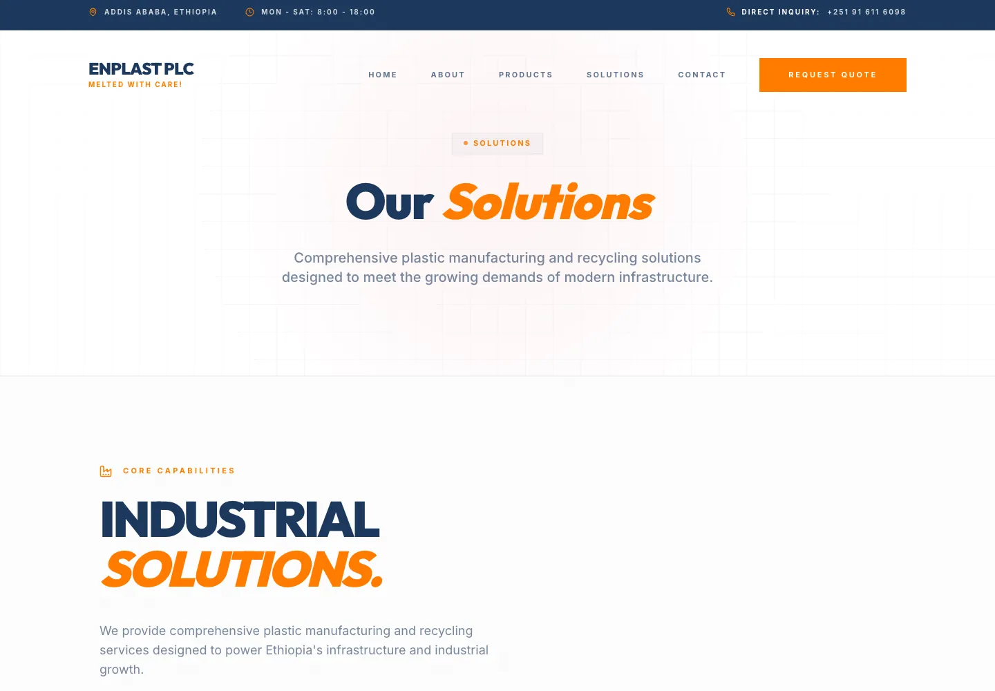ENPLAST PLC engineering solutions page