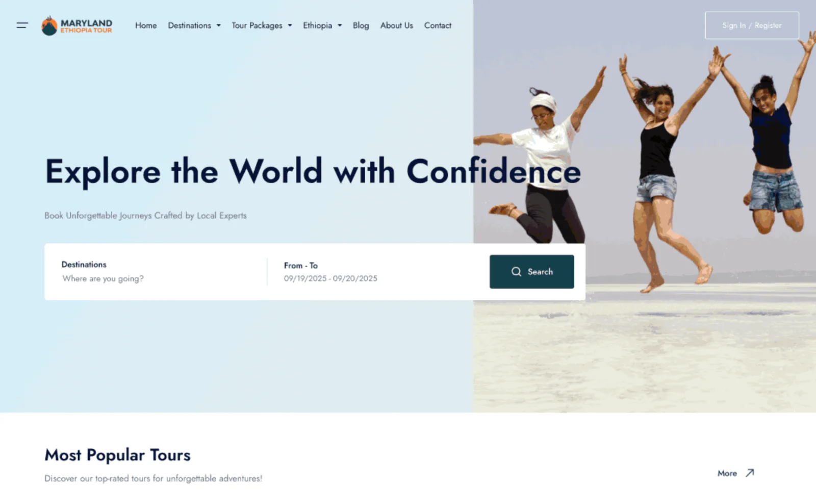 Maryland Ethiopia Tours Website Design
