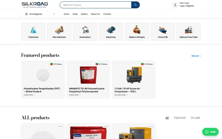 Silkroad website preview