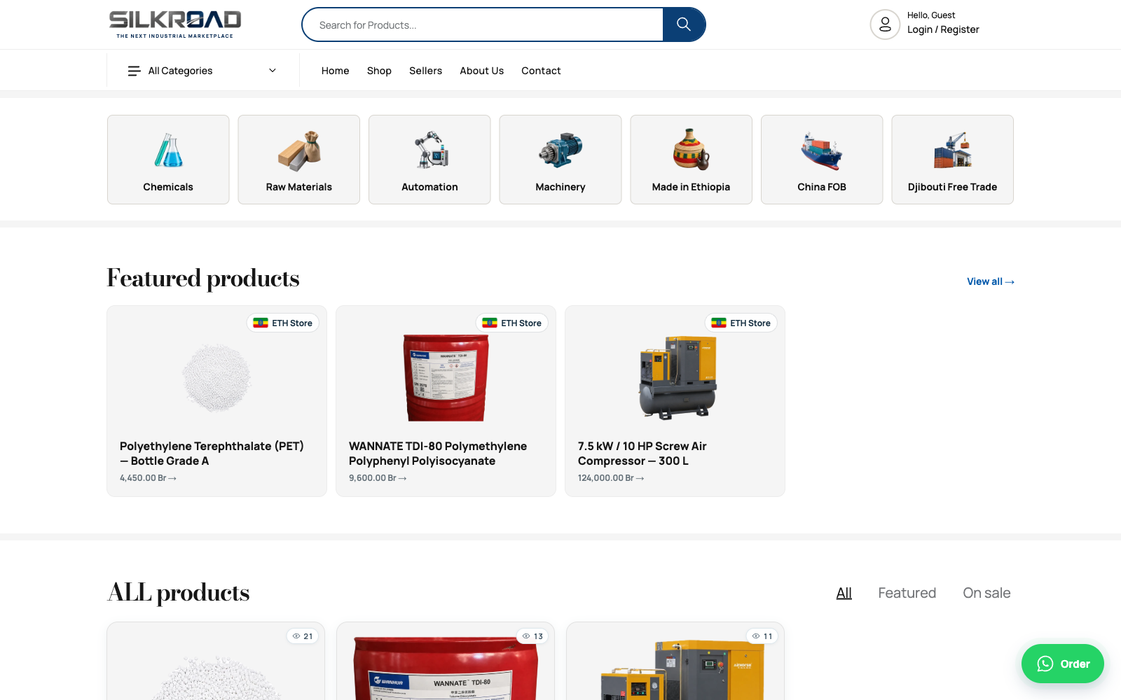 Silkroad website home page
